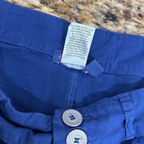 Fresh Produce Blue Cotton Blend Straight Leg Capri Size XL - Picture 5 of 8